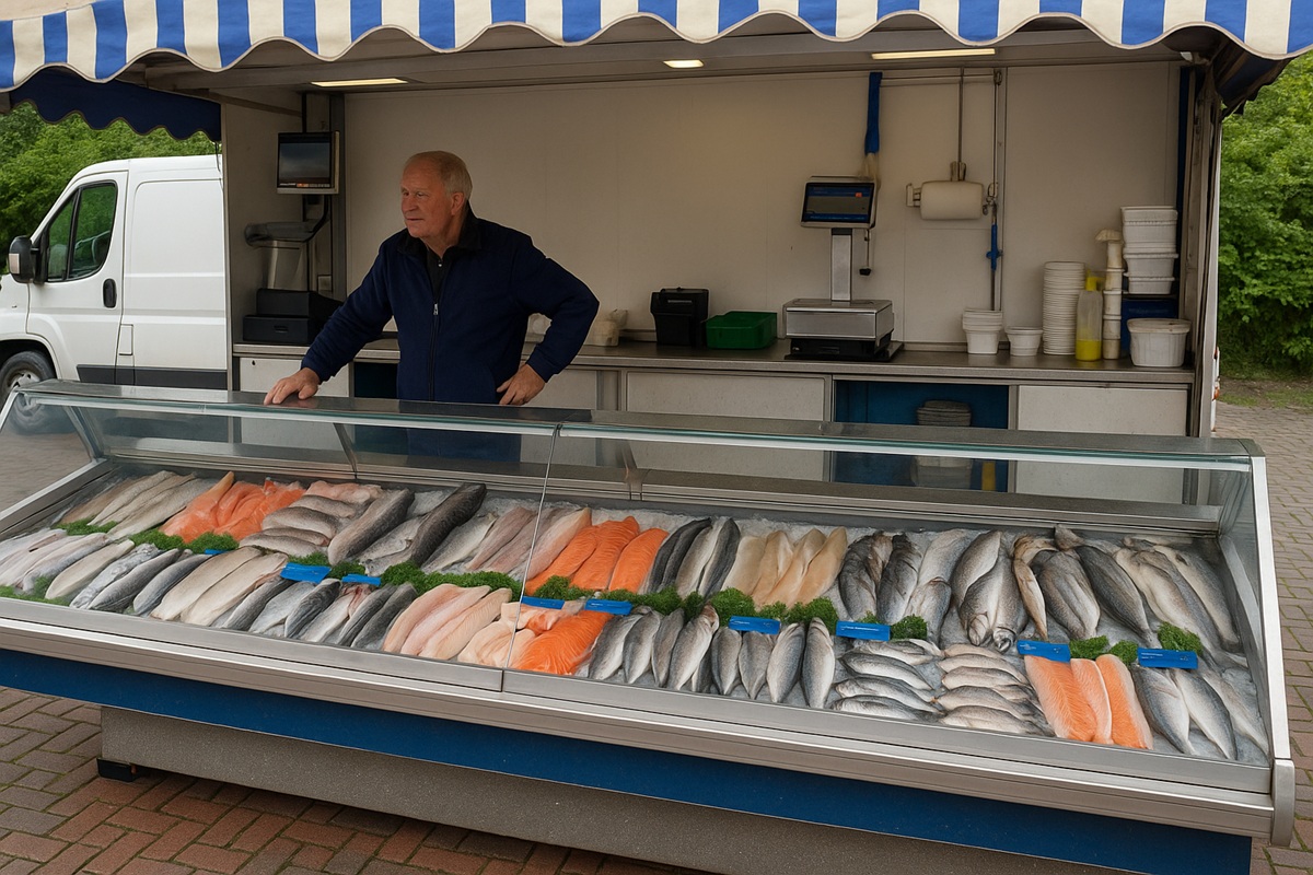 Fischhändler neu auf dem Wochenmarkt Habinghorst