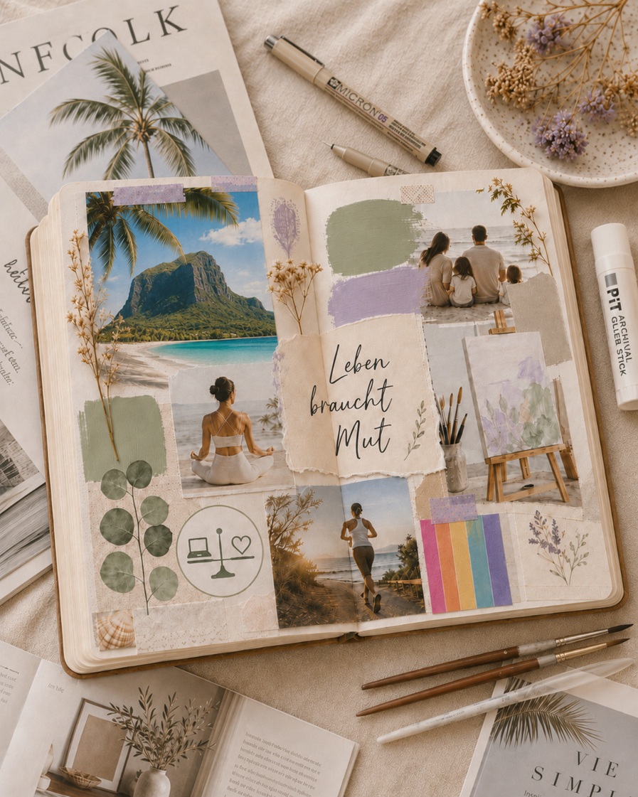 Wünsche, Worte & Bilder - Erstelle dir dein eigenes Moodboard-Journal